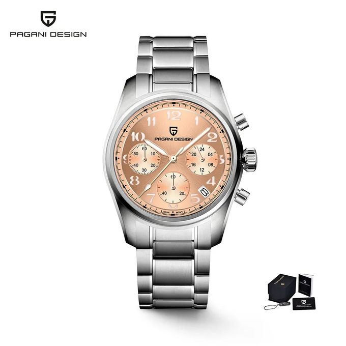 Montre à Quartz Pilote en Acier Inoxydable Saphir