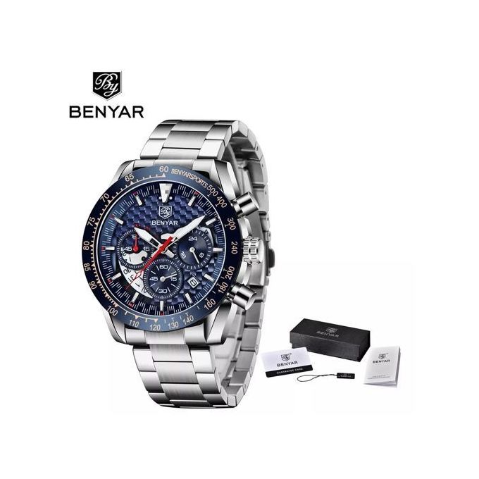 Montre en Acier Inoxydable - Date Automatique