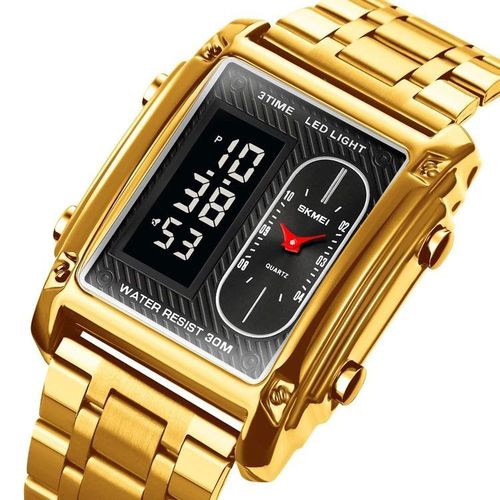 Montre-bracelet Électronique Rectangulaire pour Homme, Pointeur, Réveil