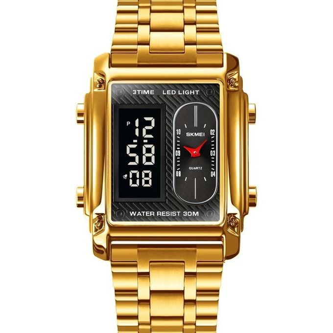 Montre-bracelet Électronique Rectangulaire pour Homme, Pointeur, Réveil