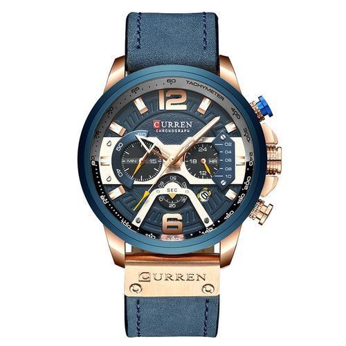 Montre Homme 8329 Cuir Chronographe Bleu