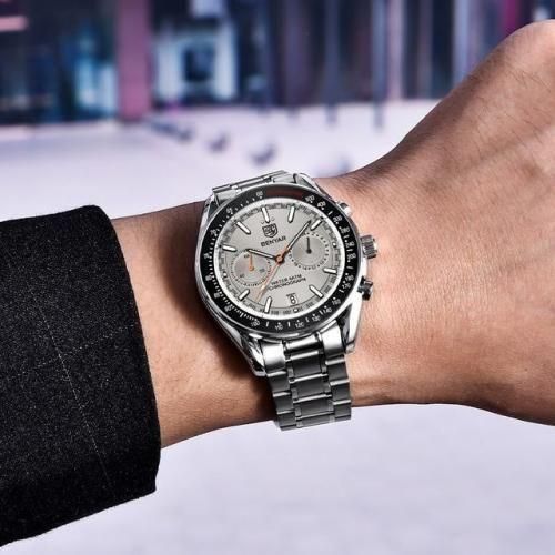 Montres-bracelets Chronographes de Sport Entièrement en Acier Étanche