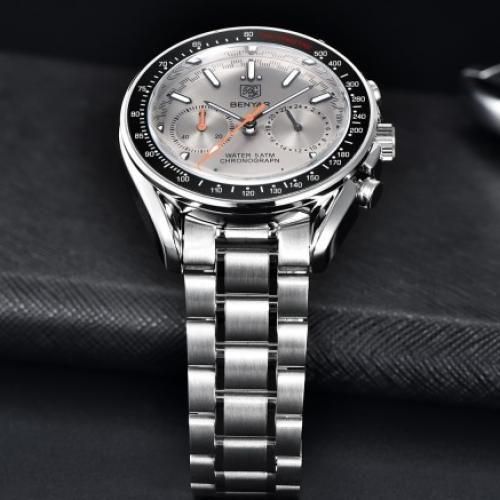 Montres-bracelets Chronographes de Sport Entièrement en Acier Étanche thumbnail 3