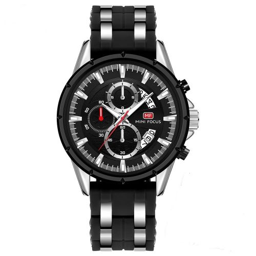 Montre Bracelet Noir Quartz Chronographe