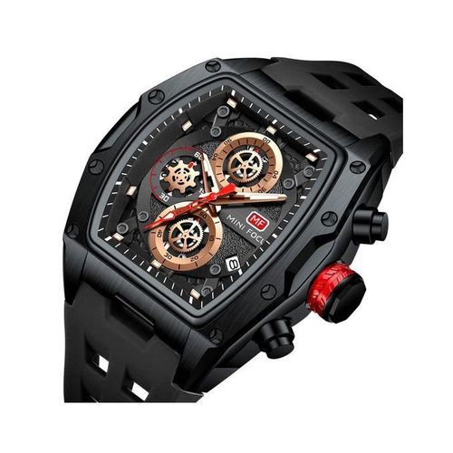 Montre Bracelet en Silicon Noir Quartz  thumbnail 3