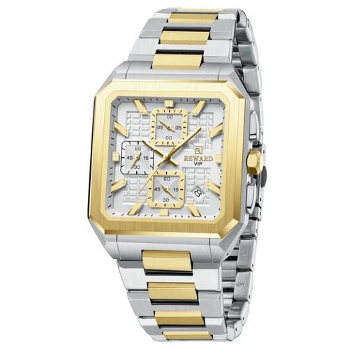 Montre Homme Sport Acier Argent Étanche