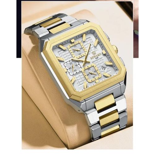 Montre Homme Sport Acier Argent Étanche