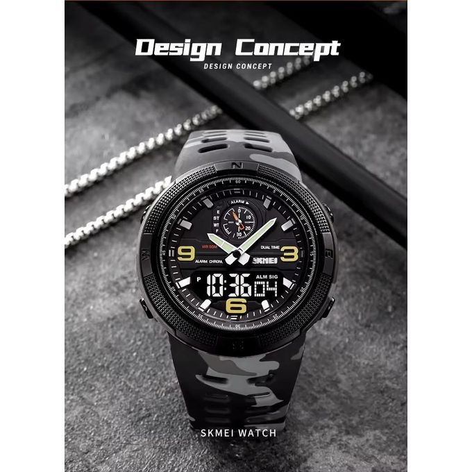 Mens Digital Sports Watch 50m Waterproof Led Military Multifunction Smart Watch Stopwatch Countdown Auto Date Alarm