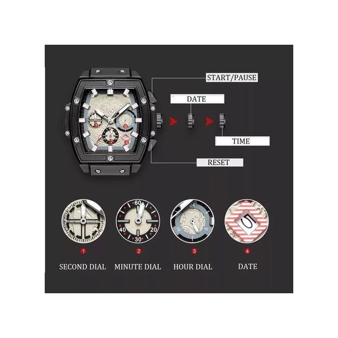 Montre-bracelet à Quartz pour Hommes, Automatique, Mécanique thumbnail 4