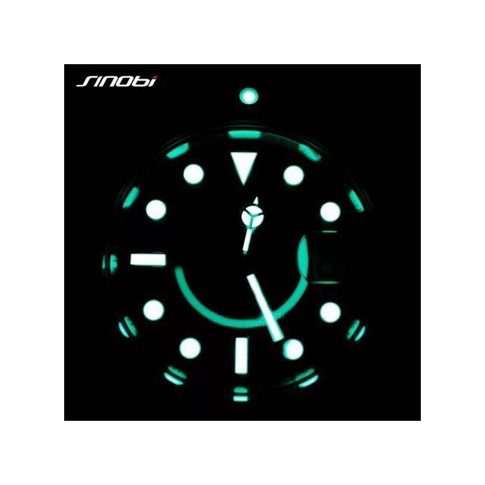 Montre Chronographe Style Argenté-noir