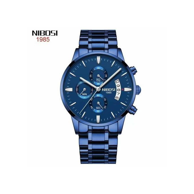 Montre Chronographe Bleu 1985