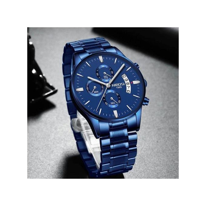 Montre Chronographe Bleu 1985
