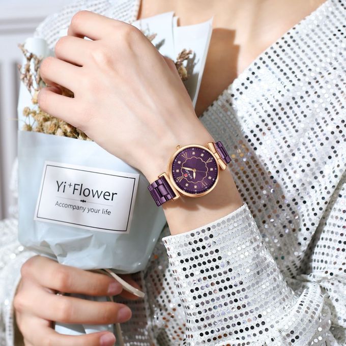 Montre À Quartz En Acier Inoxydable Pour Femme thumbnail 3