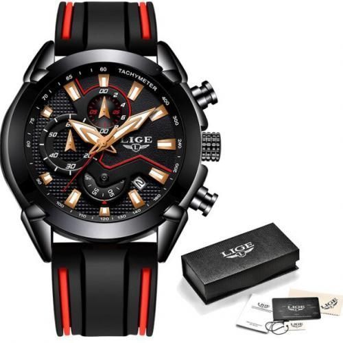 Montre à Quartz pour Hommes, Silicone