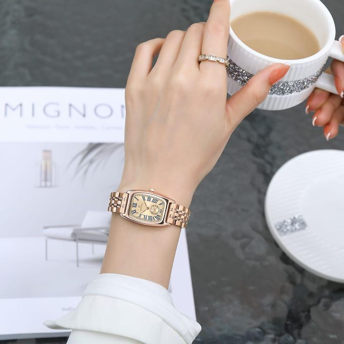 Montre À Quartz En Acier Inoxydable Pour Femme thumbnail 3