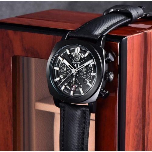 Montre Chronographe Bracelet en Cuir Attrait thumbnail 3