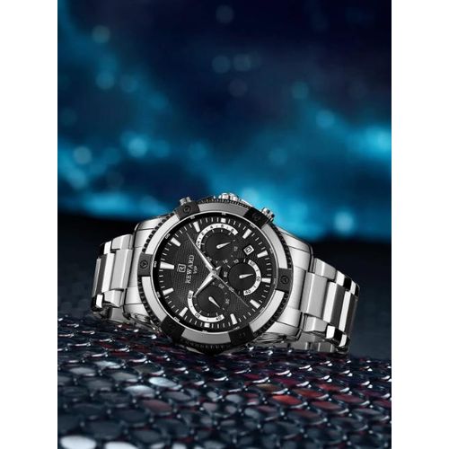 Montre Homme Sport Acier Argent Étanche