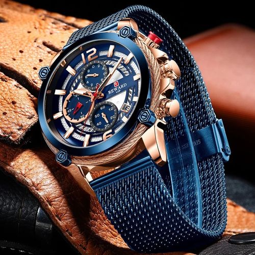 Montre Casual Hommes Ceinture en Acier Montre Multifonction