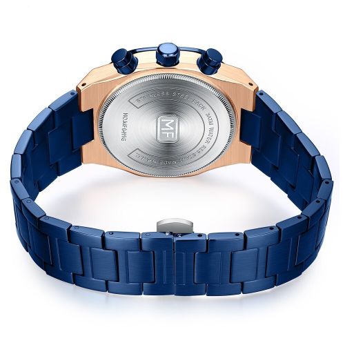 Mini Focus Montre Bracelet Bleu Quartz Chronographe pour Homme