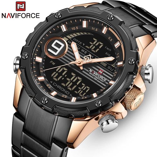 Montre Homme Double Fonction Digital et Classique Chronographe Quartz