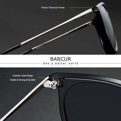 Lunettes de Soleil Métal Cadre Lunettes Polarisées Protection Uv400 thumbnail 3