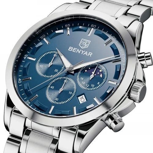 Montre Bracelet Quartz pour Hommes Etanche Chronographe