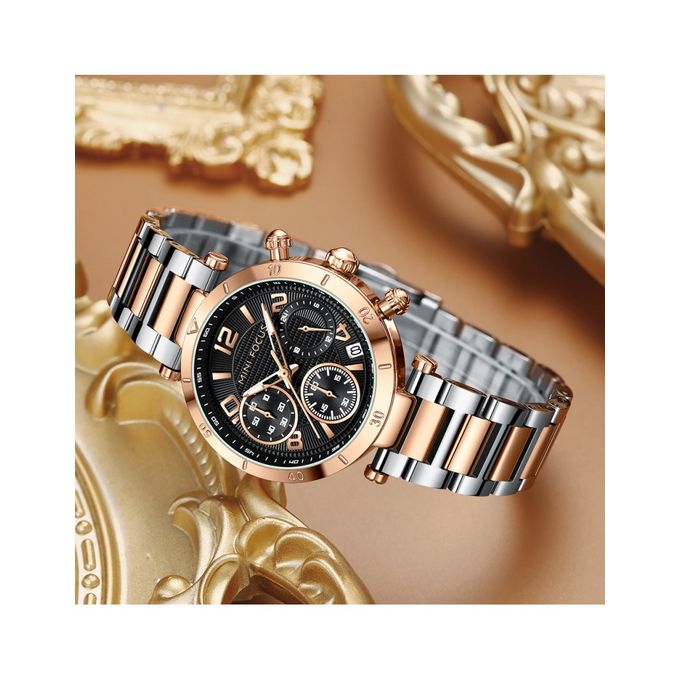 Montre-bracelet pour Femmes, Chronographe à Quartz, Acier Inoxydable thumbnail 3