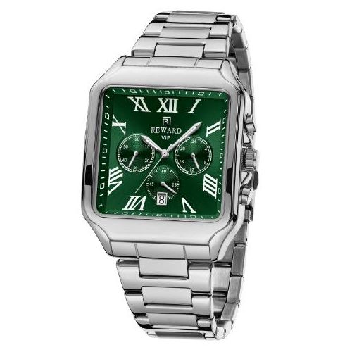 Montre Homme Sport Acier Argent Étanche