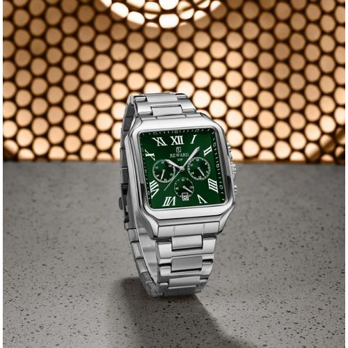 Montre Homme Sport Acier Argent Étanche