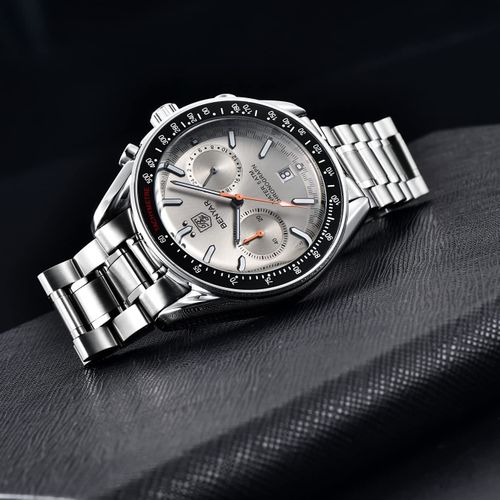 Montre Bracelet Argent pour Hommes Quartz Chronographe