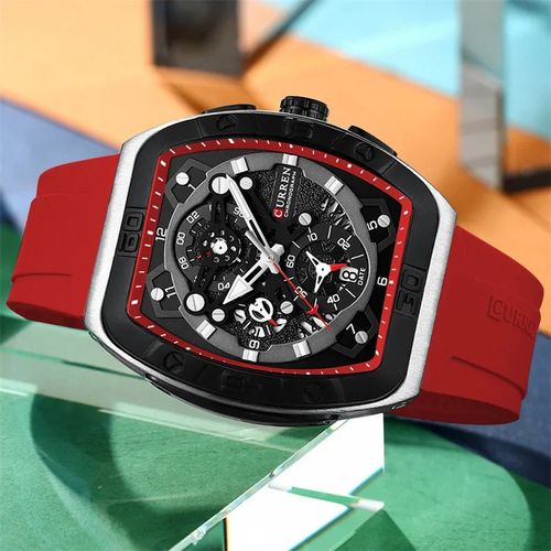 Montre à Quartz Calendrier pour Homme, Six Broches, Bande de Sport, 8443