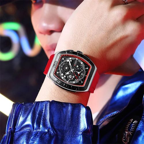 Montre à Quartz Calendrier pour Homme, Six Broches, Bande de Sport, 8443 thumbnail 3