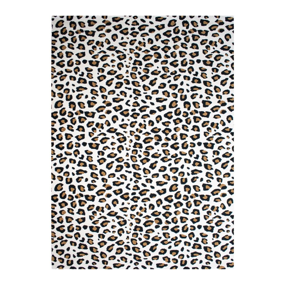 Tapis LÉO crème, noir, marron