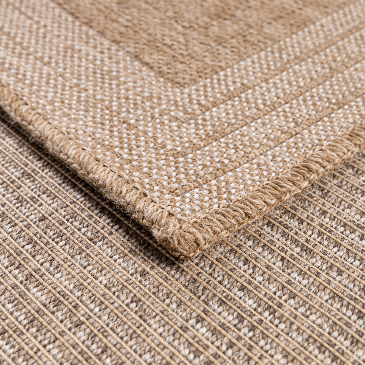Tapis Jute Art 7 Beige, Blanc thumbnail 4