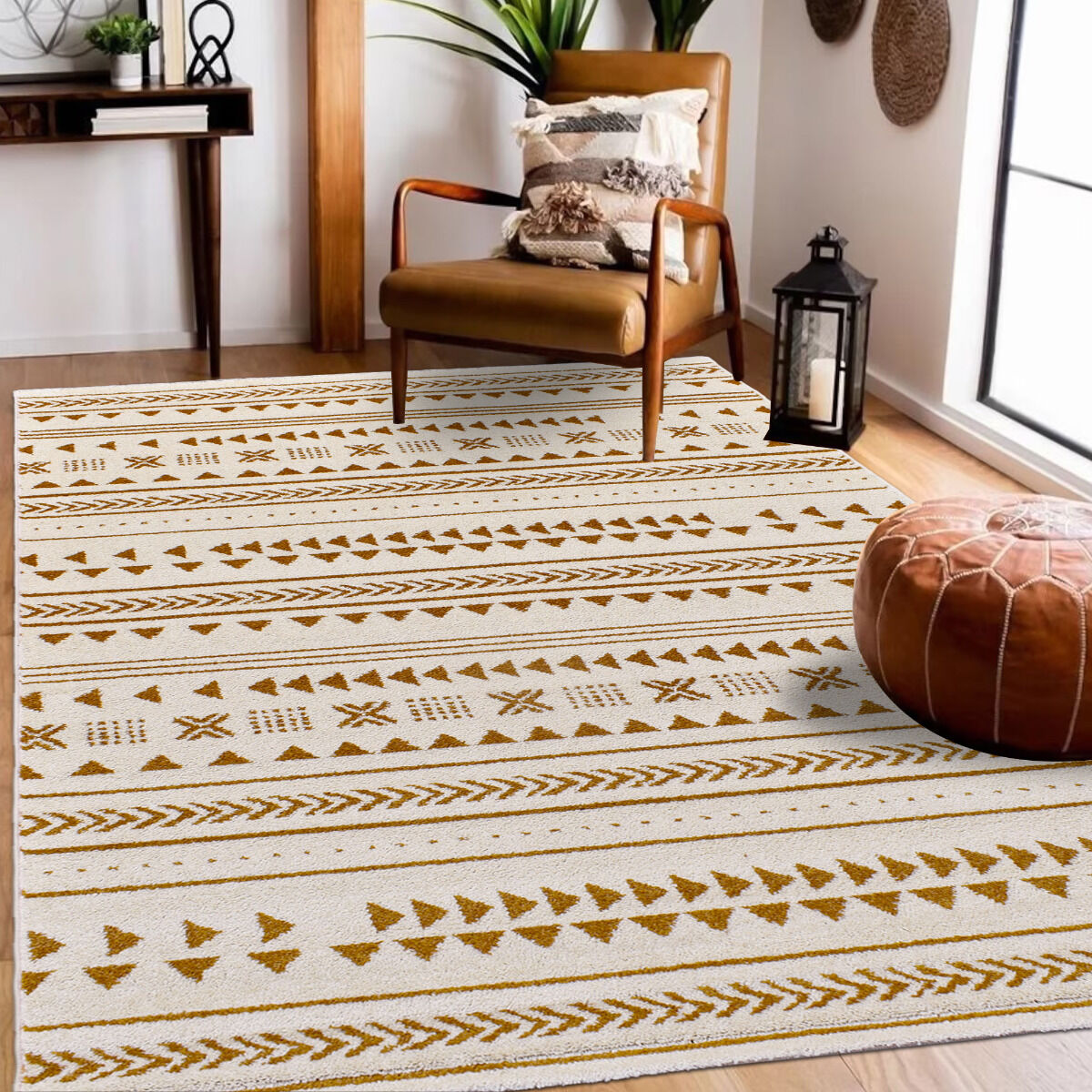 Tapis Ethny Camel, Crème