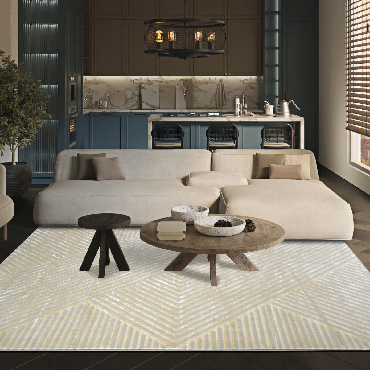 Tapis Ona Or, Jaune