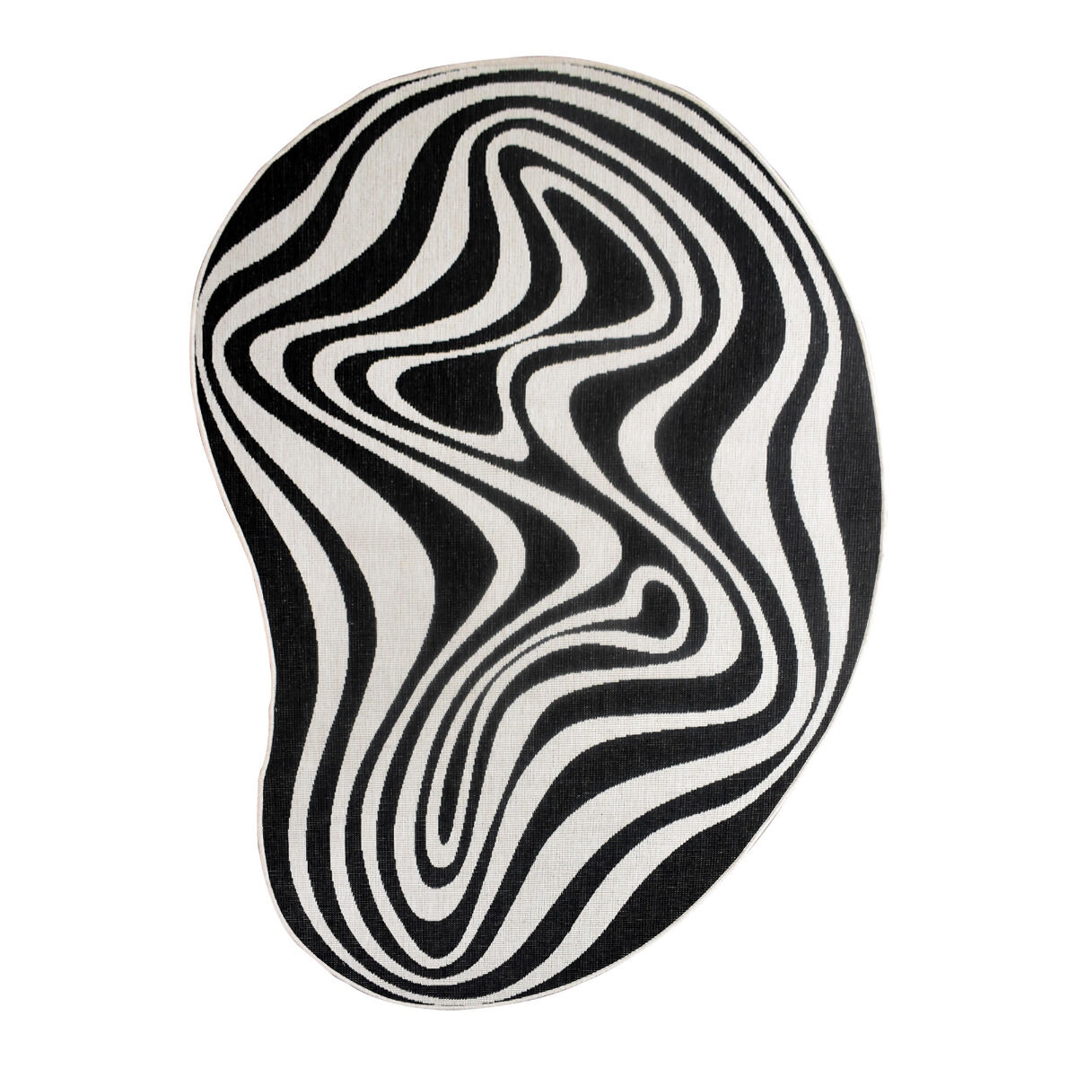 Tapis Ex1 Reversible Noir, Blanc thumbnail 1