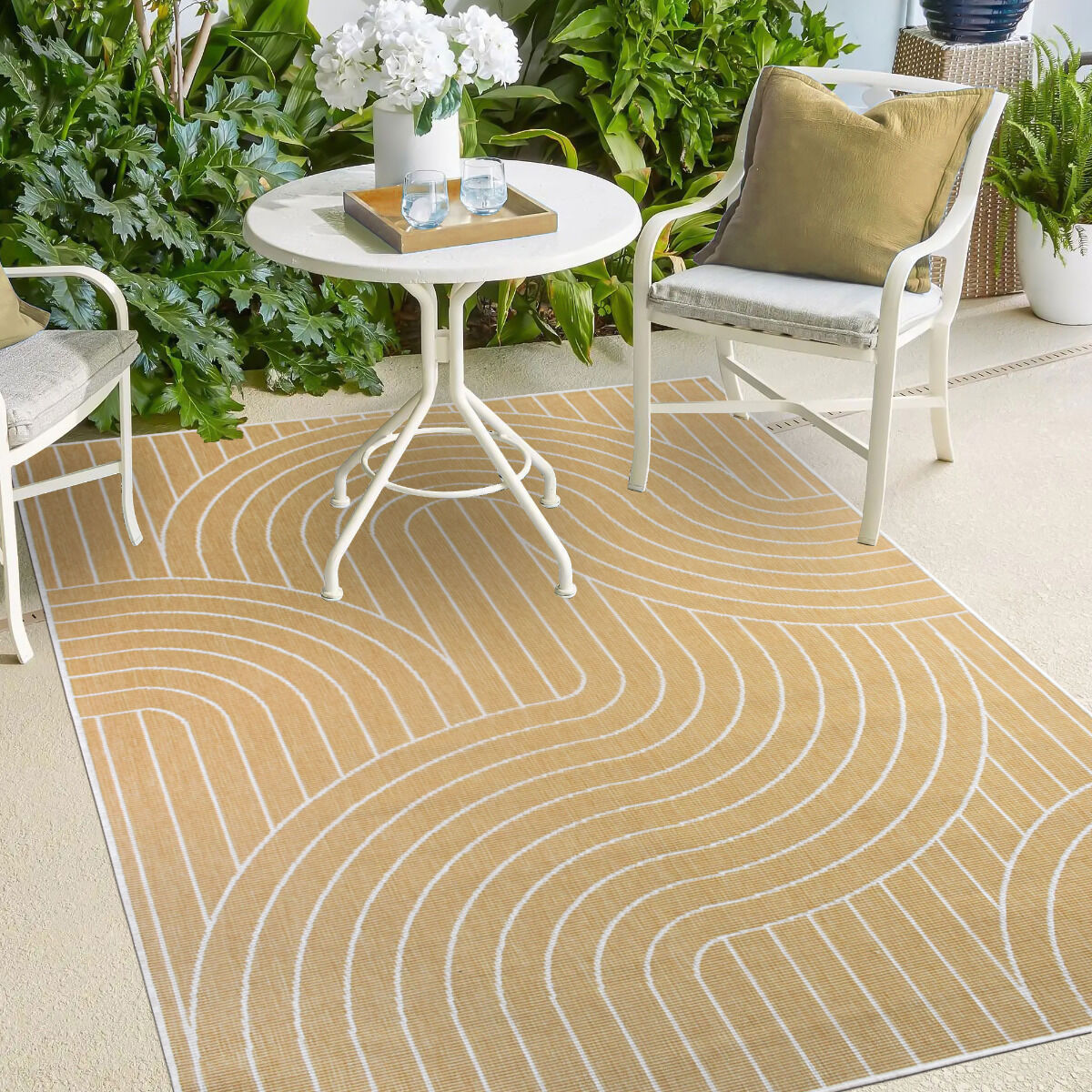Tapis Ex1 Col Reversible Jaune, Écru