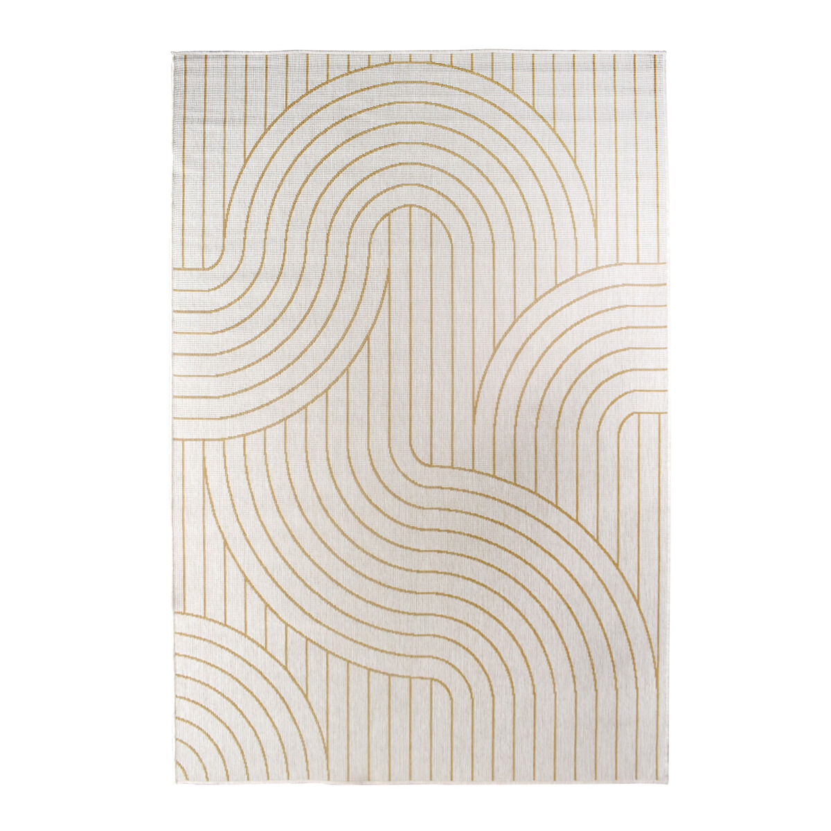 Tapis Ex1 Col Reversible Jaune, Écru thumbnail 4