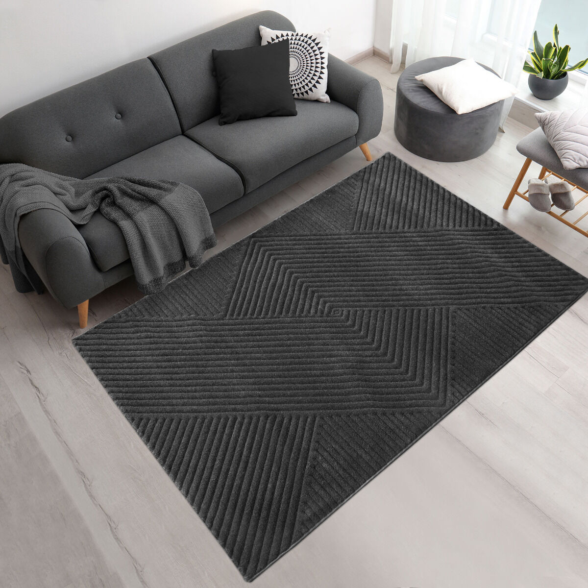 Tapis Kaori Noir