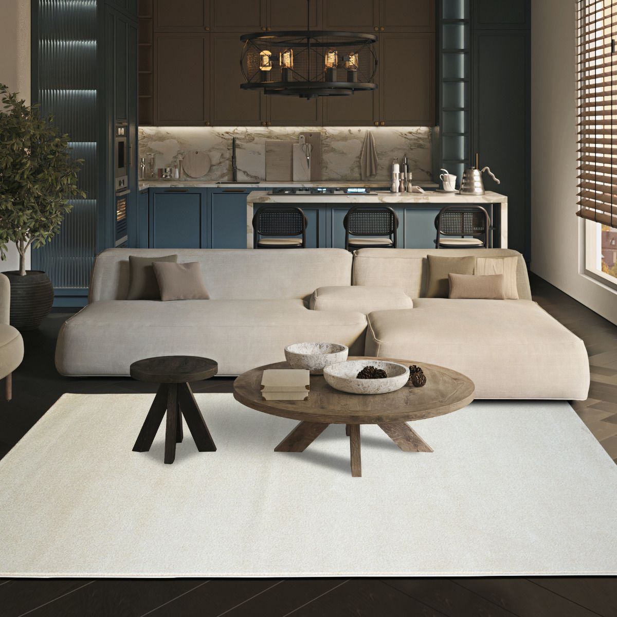 Tapis PALMO crème