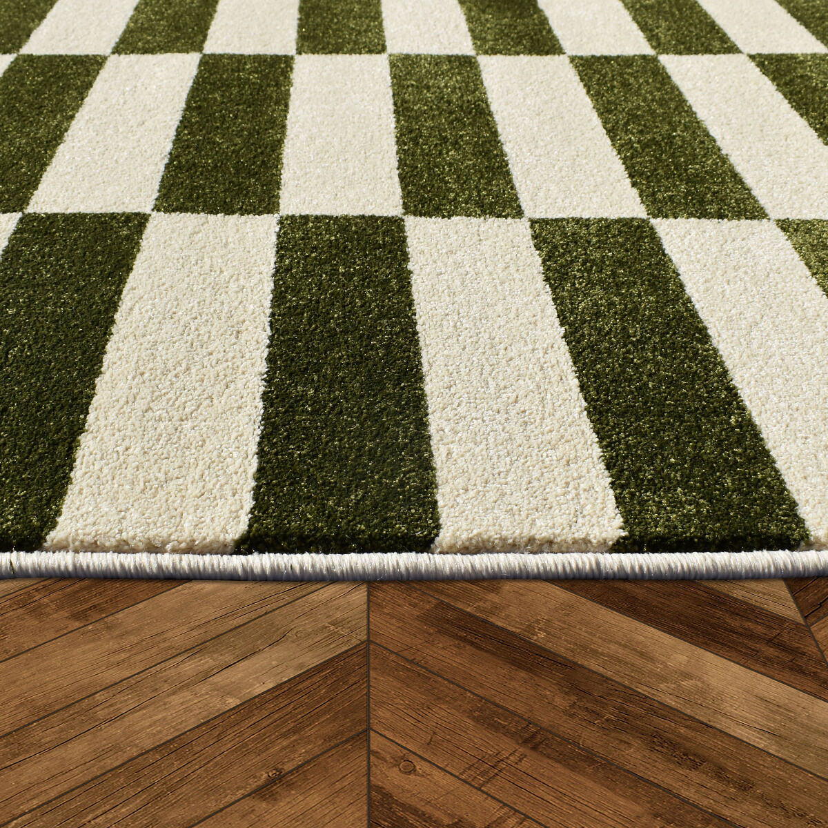 Tapis Danyo Crème, Vert thumbnail 3