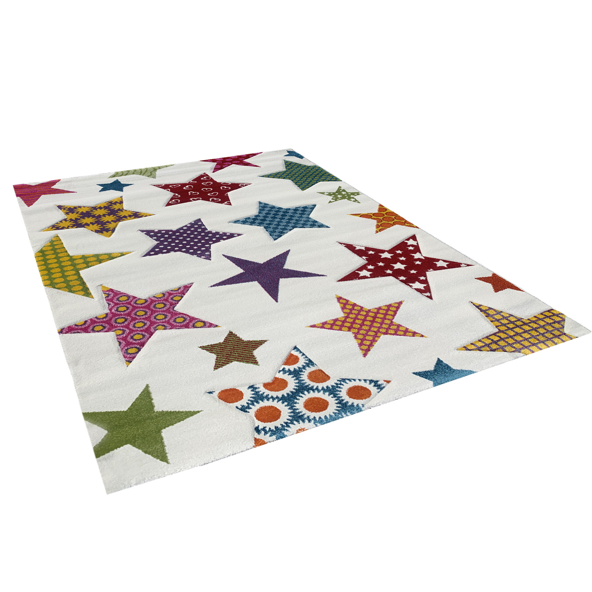 Tapis Igal Start - Crème, bleu, rouge, pourpre thumbnail 2