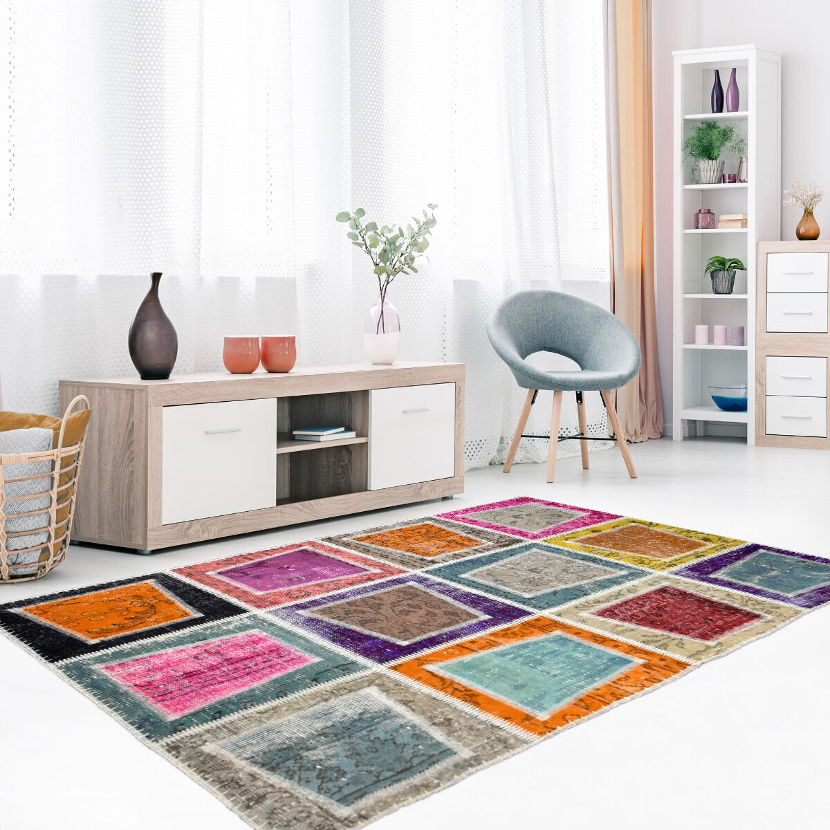 Tapis Midou Patchwork 1A2T Multicolore