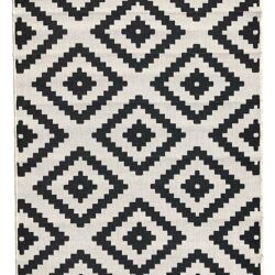 Tapis OUTDOOR BC ROMA REVERSIBLE Noir, Crème