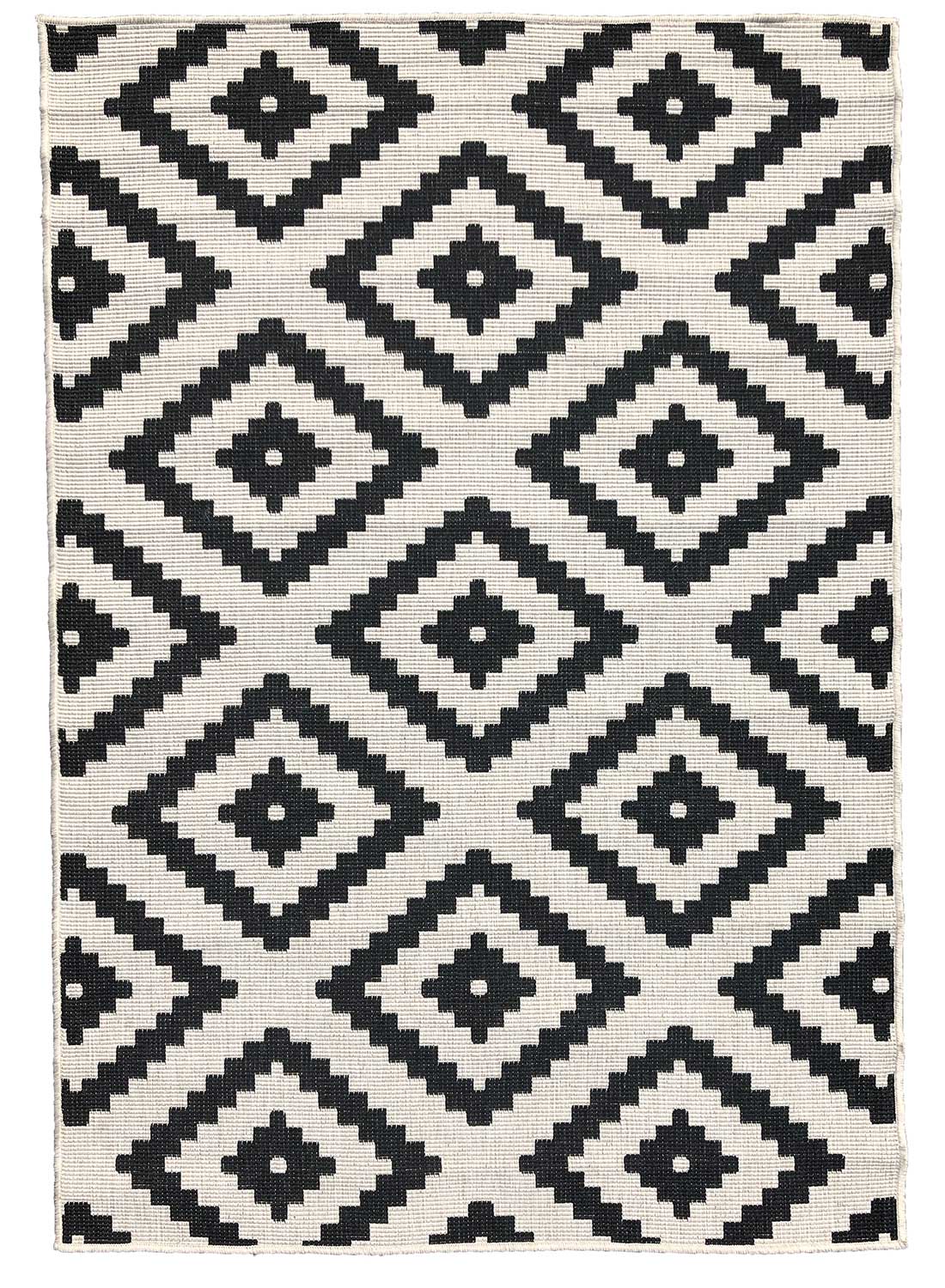 Tapis OUTDOOR BC ROMA REVERSIBLE Noir, Crème thumbnail 1