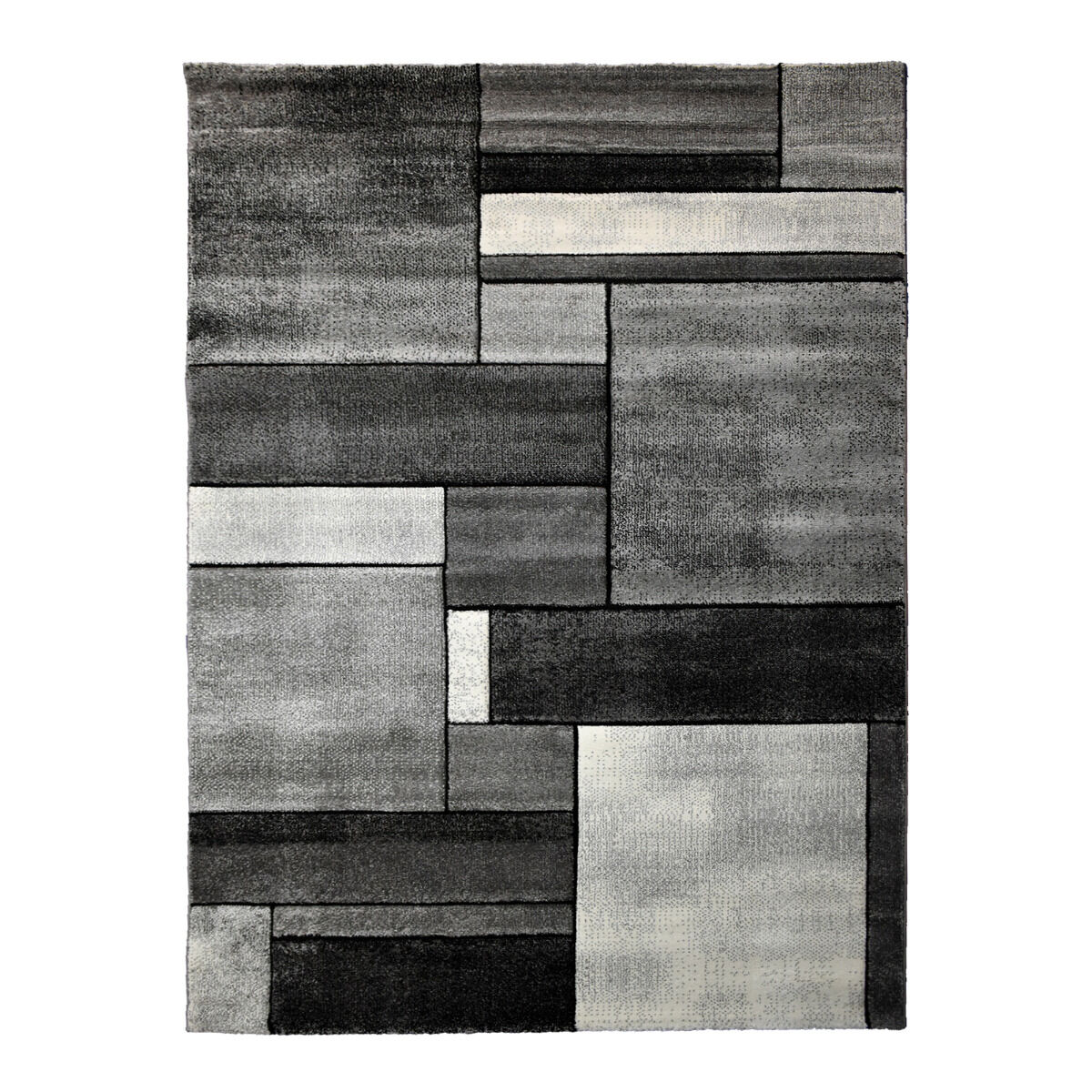 Tapis Brillance Geometrique Gris