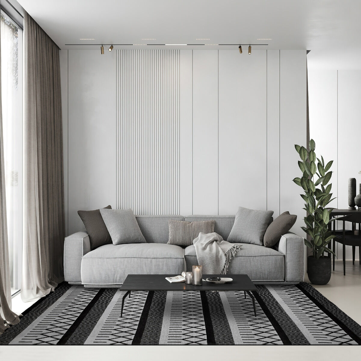 Tapis Panata Noir thumbnail 1