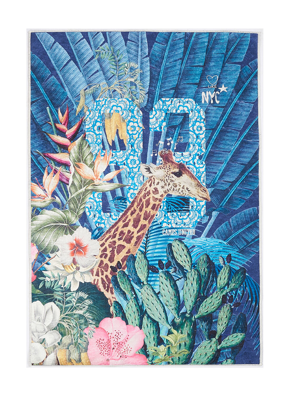 Tapis Jungle Camps Bleu