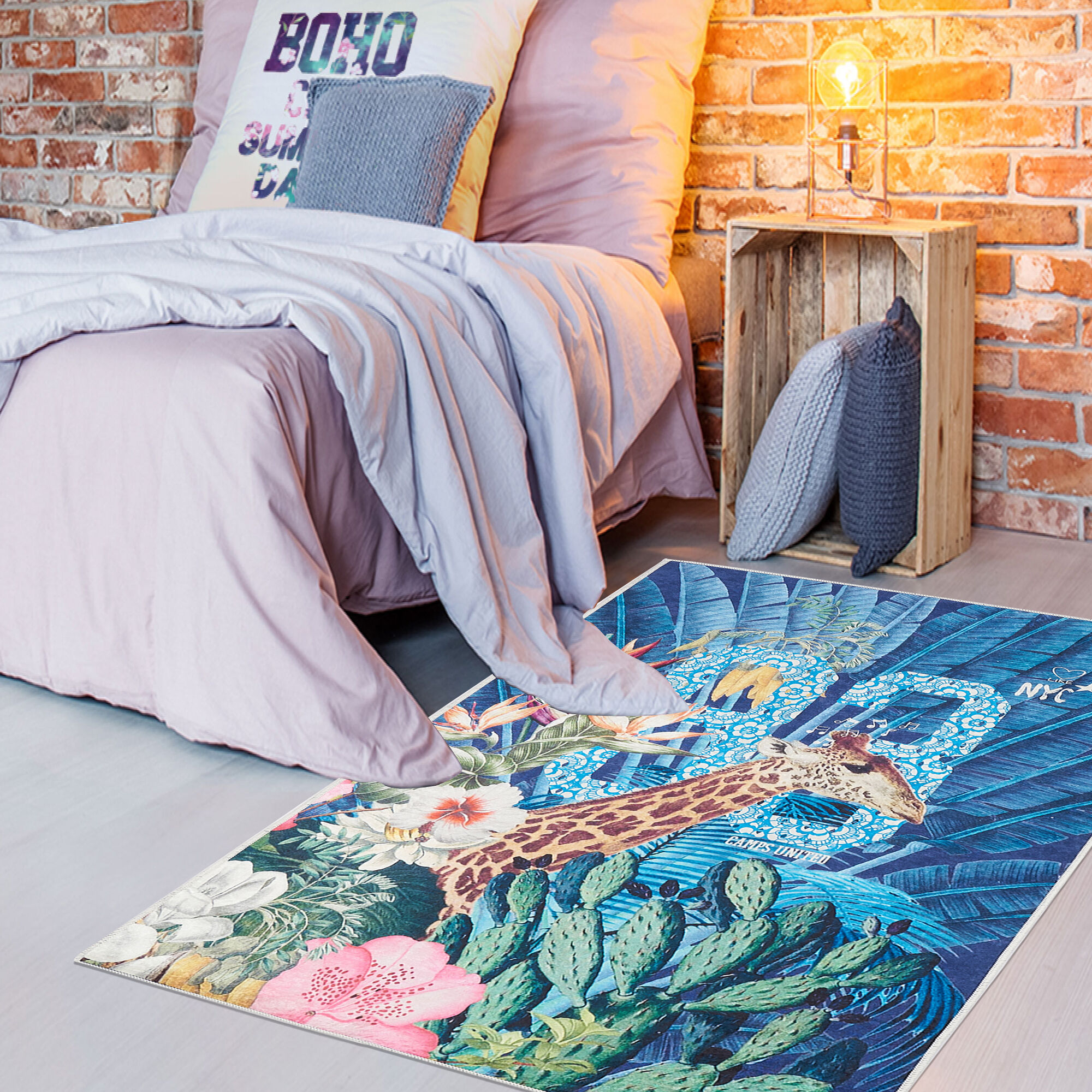 Tapis Jungle Camps Bleu thumbnail 3
